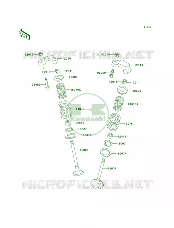 Valves Kawasaki MOTOS 250 2001 Ninja 250R  EX250-F15
