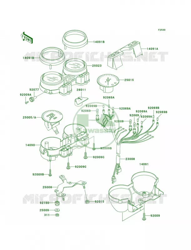 Meters Kawasaki MOTOS 1200 2001 ZRX1200R  ZR1200-A1