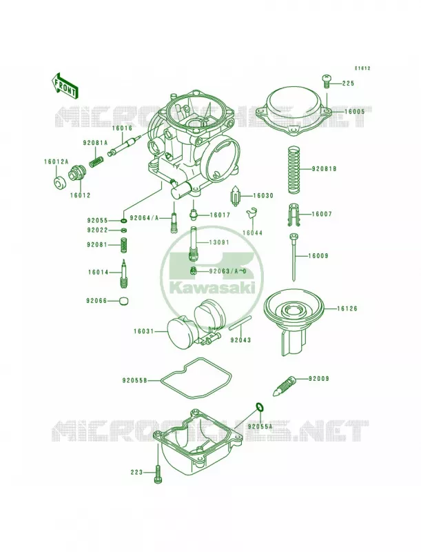Carburetor Parts Kawasaki MOTOS 250 2000 Ninja 250R  EX250-F14