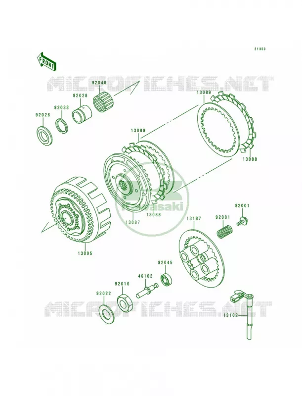 Clutch Kawasaki MOTOS 250 2000 Ninja 250R  EX250-F14