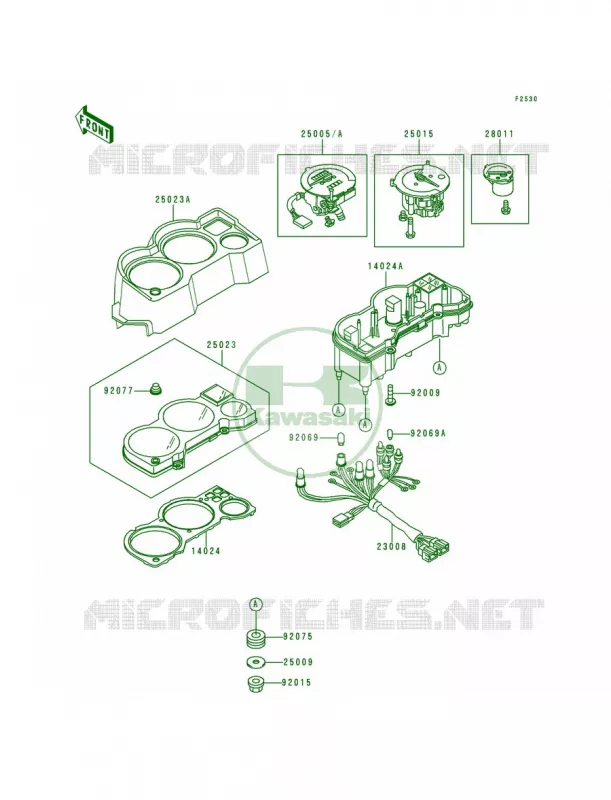 Meters Kawasaki MOTOS 250 2000 Ninja 250R  EX250-F14