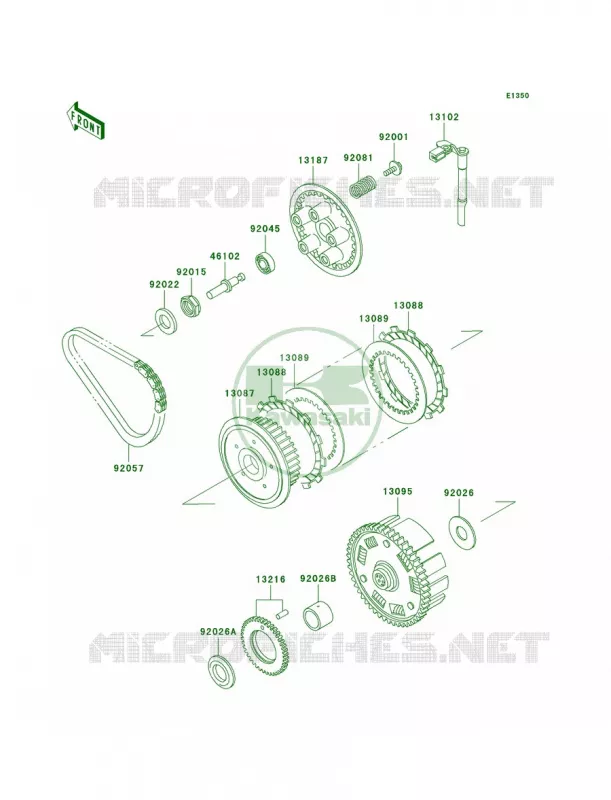 Clutch Kawasaki MOTOS 500 2000 Ninja 500R  EX500-D7