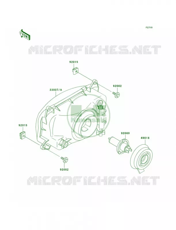 Headlights Kawasaki MOTOS 500 2000 Ninja 500R  EX500-D7
