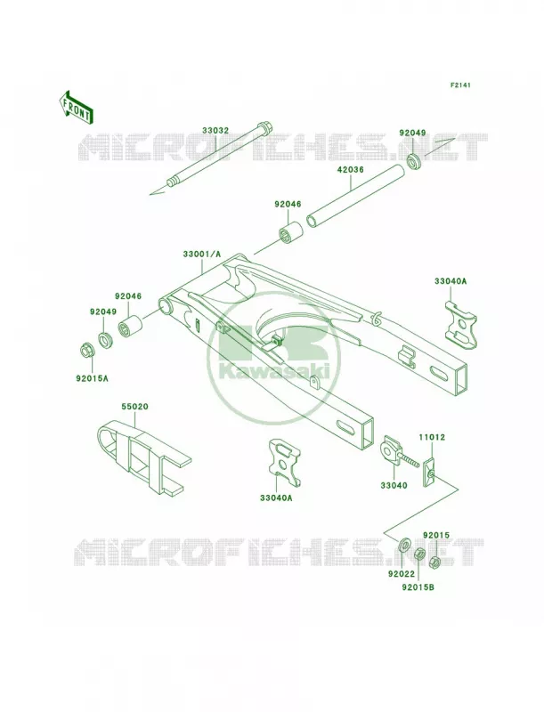 Swingarm Kawasaki MOTOS 500 2000 Ninja 500R  EX500-D7
