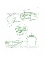 DecalsGreenWhiteZR1100 C4 pour Kawasaki ZRX1100 2000
