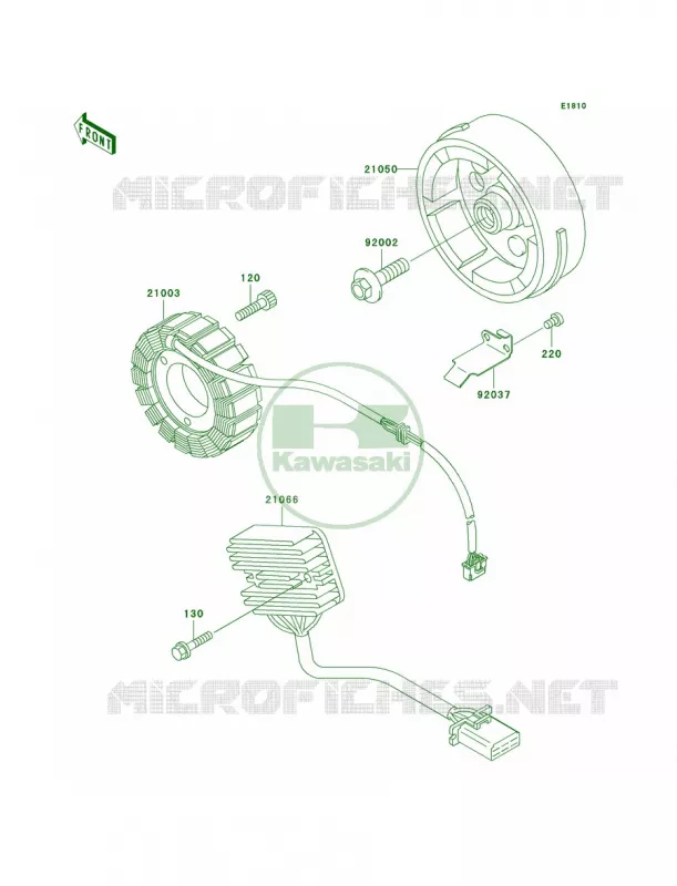 Generator Kawasaki MOTOS 500 1999 Ninja 500R  EX500-D6