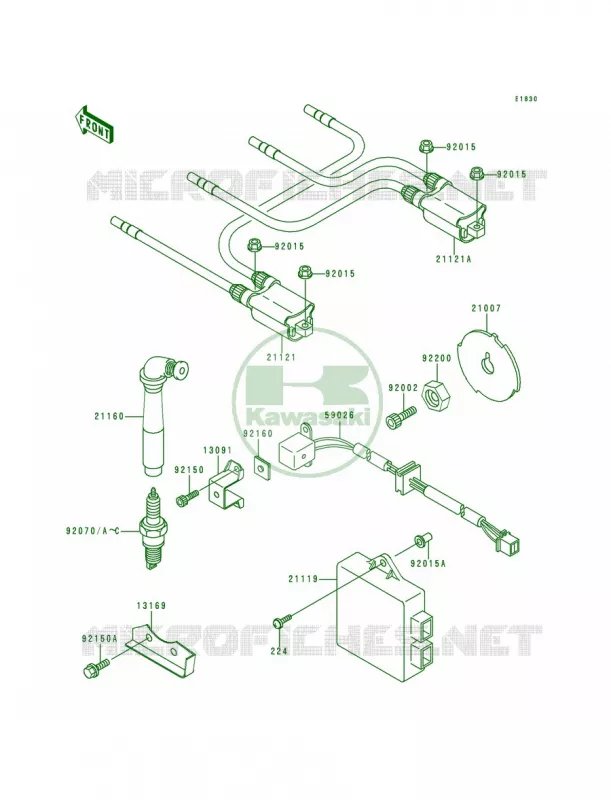 Ignition System Kawasaki MOTOS 1100 1999 ZRX1100  ZR1100-C3