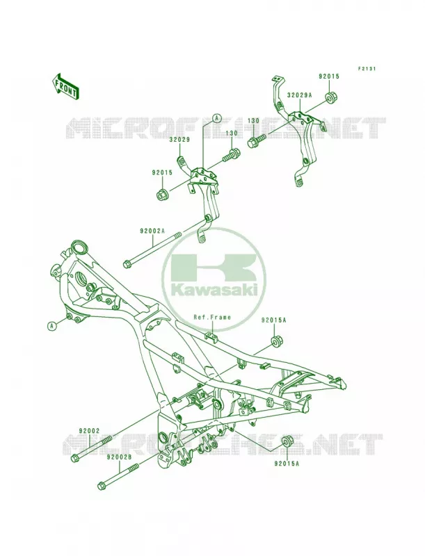 Frame Fittings Kawasaki MOTOS 250 1998 Ninja 250R  EX250-F12