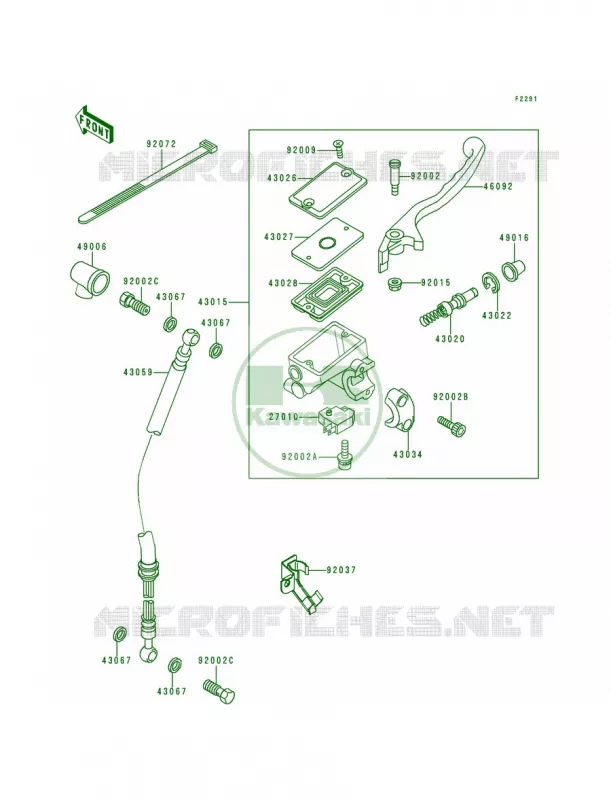 Front Master Cylinder Kawasaki MOTOS 250 1998 Ninja 250R  EX250-F12