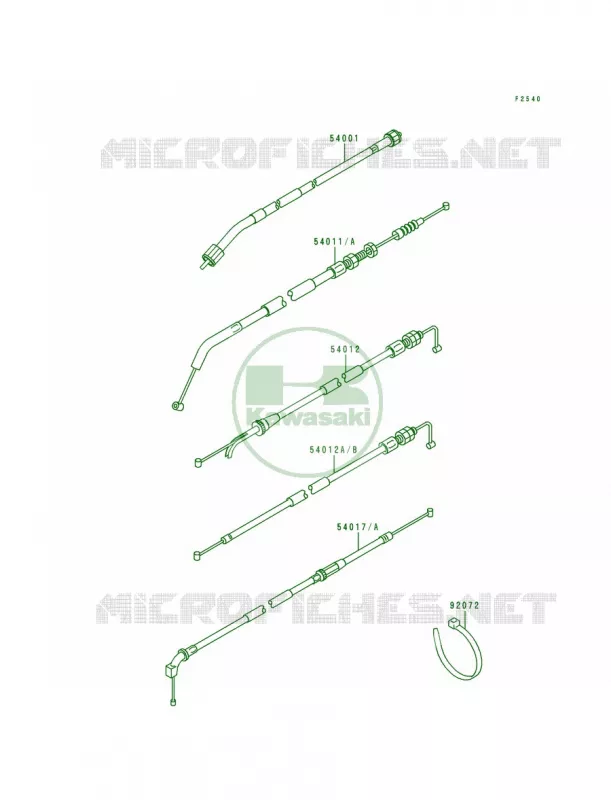 Cables Kawasaki MOTOS 500 1998 Ninja 500R  EX500-D5