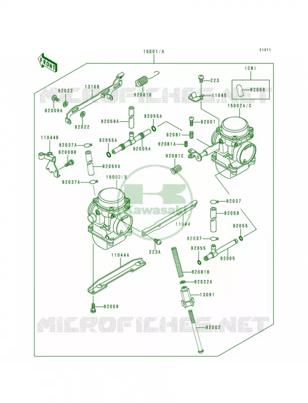Carburetor Kawasaki MOTOS 500 1998 Ninja 500R  EX500-D5