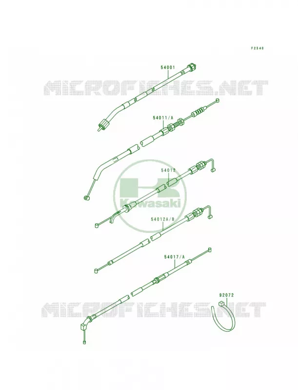 Cables Kawasaki MOTOS 500 1997 Ninja 500R  EX500-D4