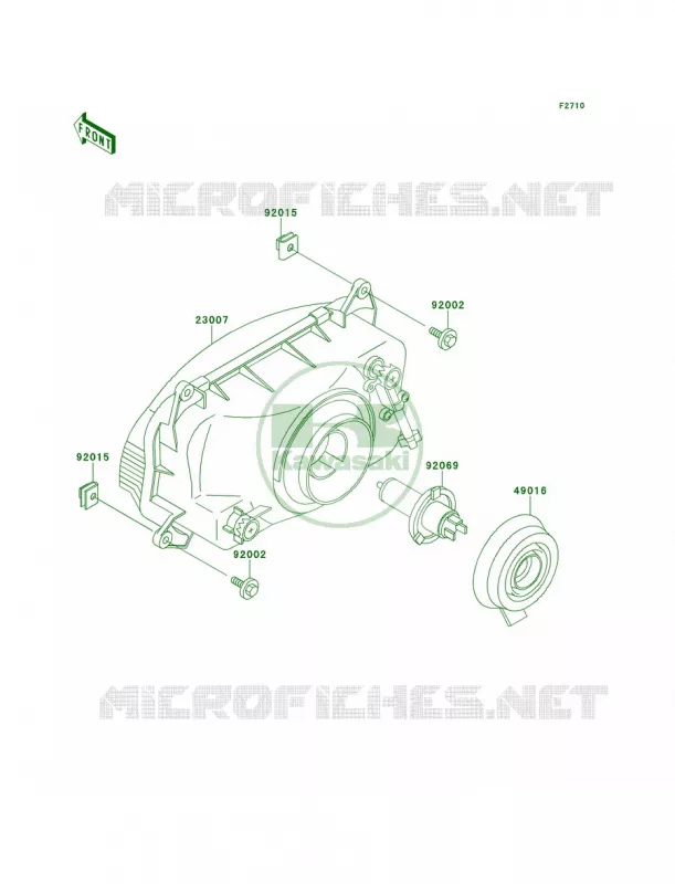 Headlights Kawasaki MOTOS 1100 1997 GPZ 1100  ZX1100-E3