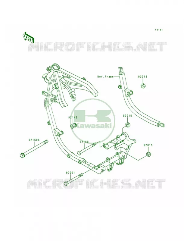 Frame Fittings Kawasaki MOTOS 500 1996 Ninja 500  EX500-D3