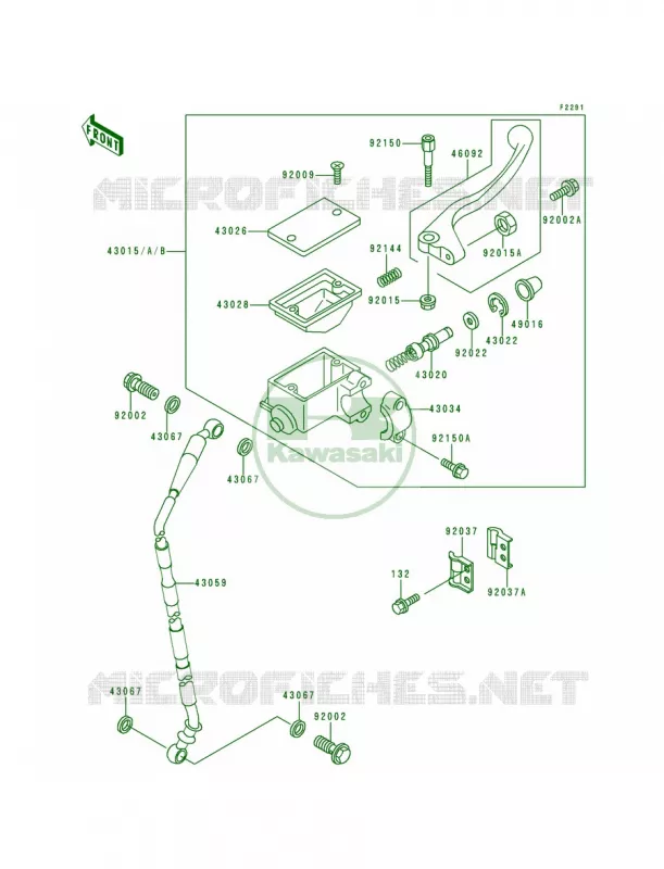 Front Master Cylinder Kawasaki MOTOS 200 1996 KDX200  KDX200-H2