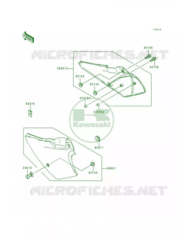 Side CoversChain Cover Kawasaki MOTOS 200 1996 KDX200  KDX200-H2