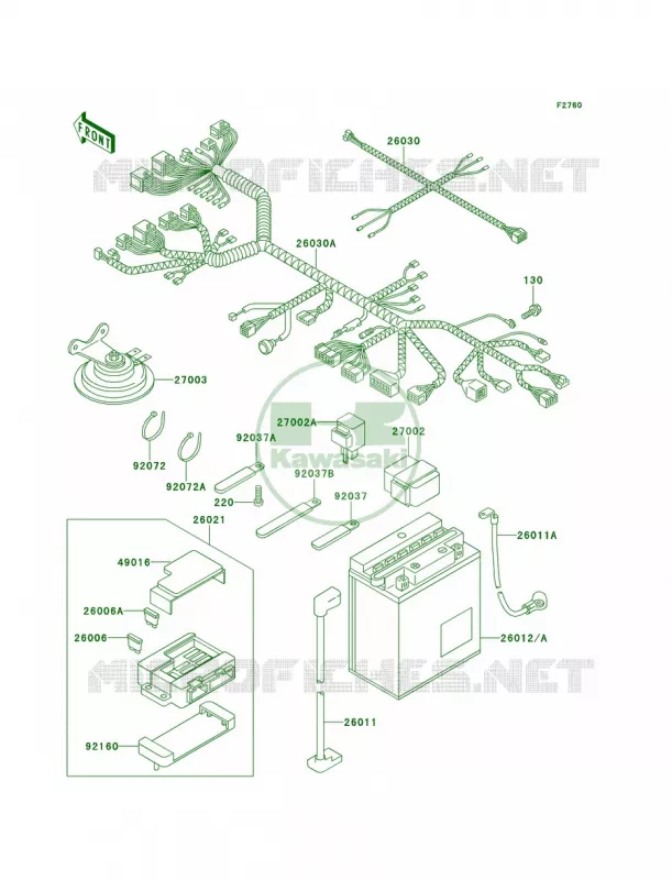 Chassis Electrical Equipment Kawasaki MOTOS 1100 1996 GPZ 1100  ZX1100-E2