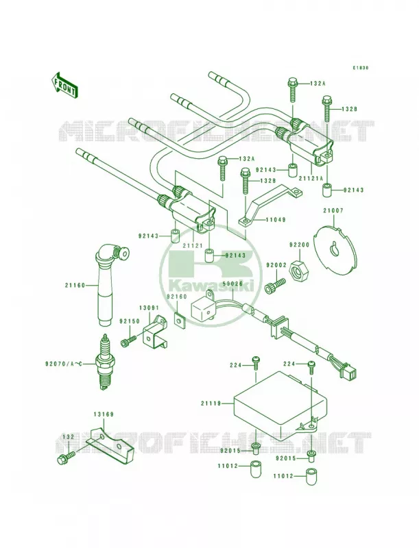 Ignition System Kawasaki MOTOS 1100 1996 GPZ 1100 ABS  ZX1100-F1