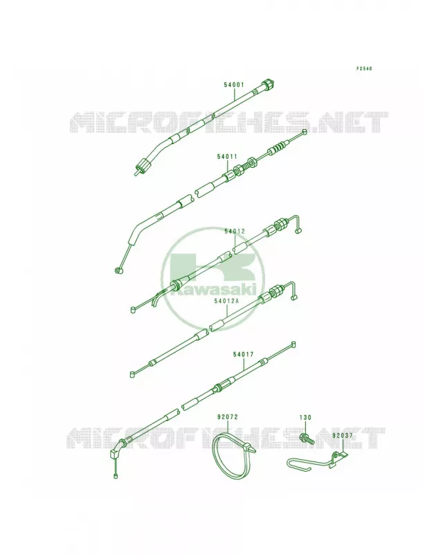 Cables Kawasaki MOTOS 250 1995 Ninja 250R  EX250-F9