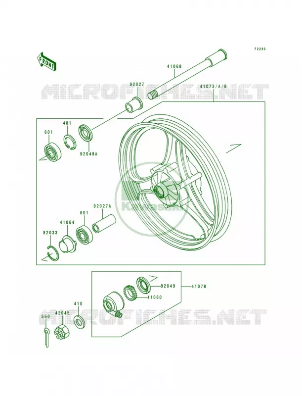 Front Wheel Kawasaki MOTOS 250 1995 Ninja 250R  EX250-F9