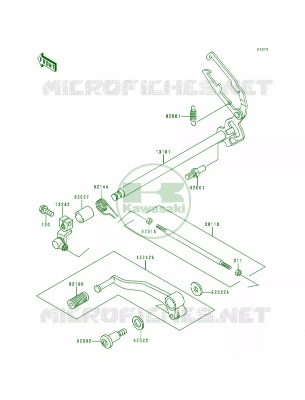 Gear Change Mechanism Kawasaki MOTOS 250 1995 Ninja 250R  EX250-F9