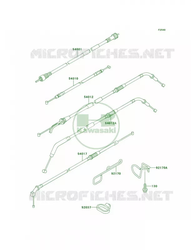 Cables Kawasaki MOTOS 1100 1995 GPZ 1100  ZX1100-E1