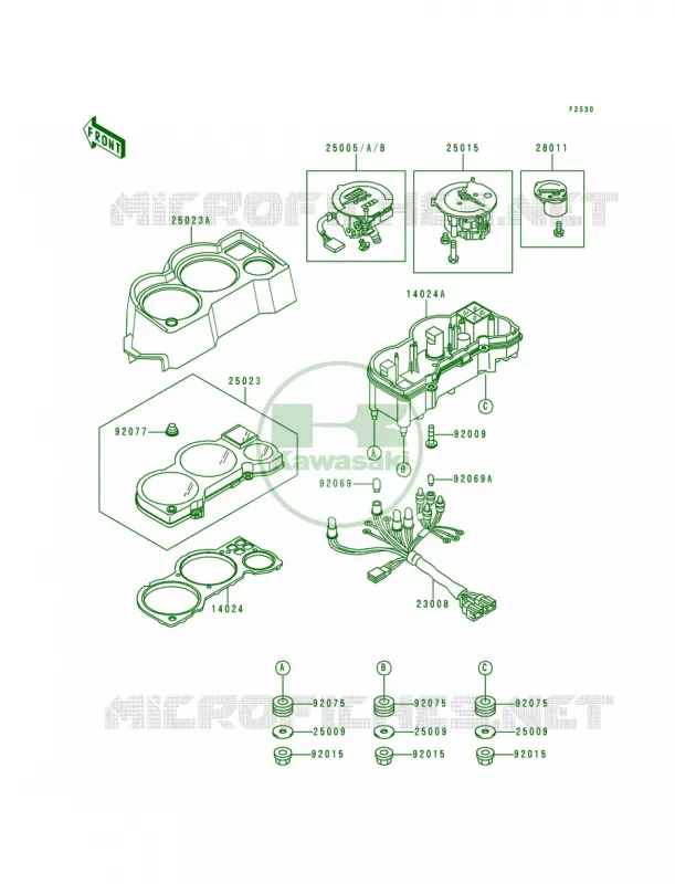 Meters Kawasaki MOTOS 250 1994 Ninja 250R  EX250-F8