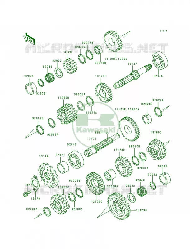 Transmission Kawasaki MOTOS 250 1994 Ninja 250R  EX250-F8