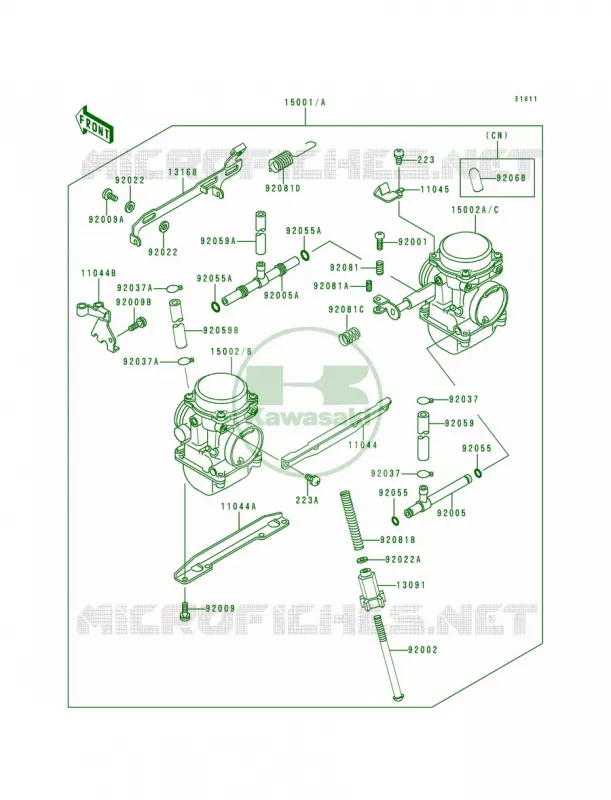 Carburetor Kawasaki MOTOS 500 1994 Ninja 500  EX500-D1