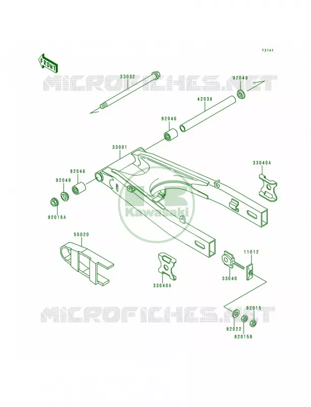Swingarm Kawasaki MOTOS 500 1994 Ninja 500  EX500-D1