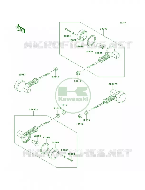 Turn Signals Kawasaki MOTOS 650 1996 KLX650   KLX650-C4