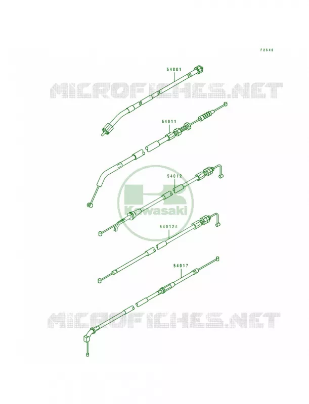 Cables Kawasaki MOTOS 500 1993 EX500  EX500-A7