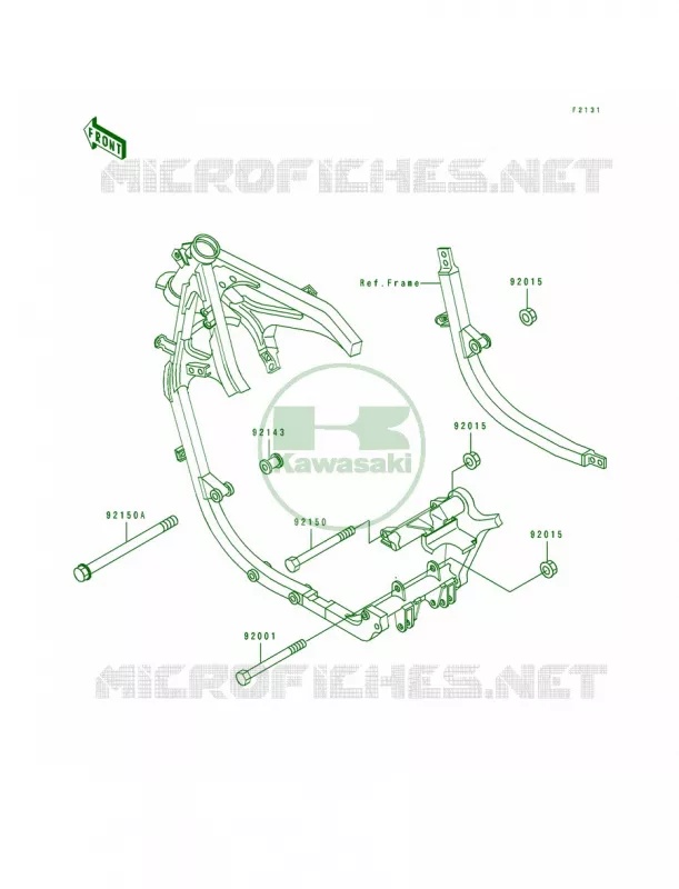 Frame Fittings Kawasaki MOTOS 500 1993 EX500  EX500-A7