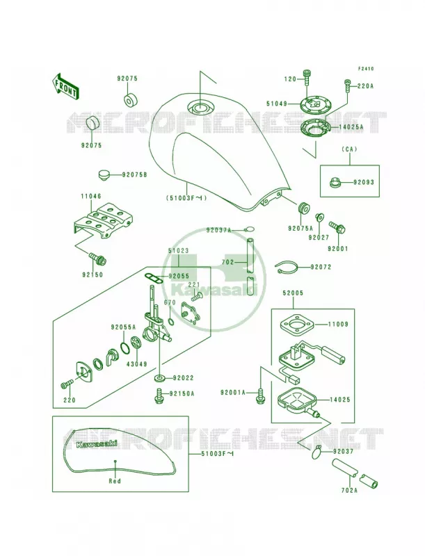 Fuel Tank Kawasaki MOTOS 750 1993 Zephyr 750  ZR750-C3