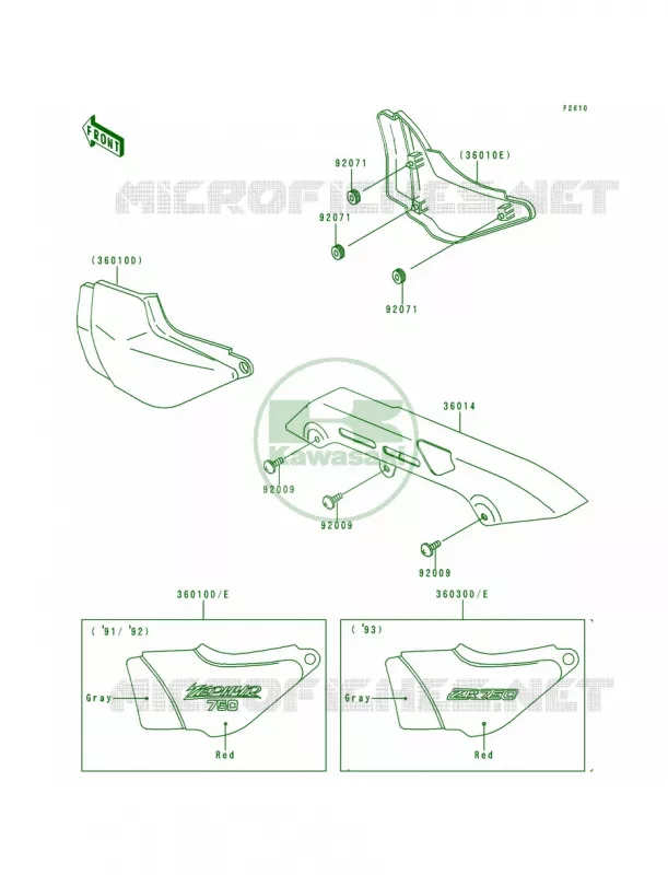 Side CoverChain Case Kawasaki MOTOS 750 1993 Zephyr 750  ZR750-C3