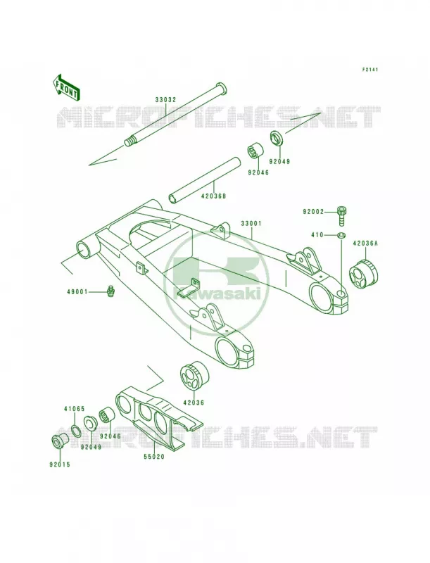 Swing Arm Kawasaki MOTOS 750 1993 Zephyr 750  ZR750-C3