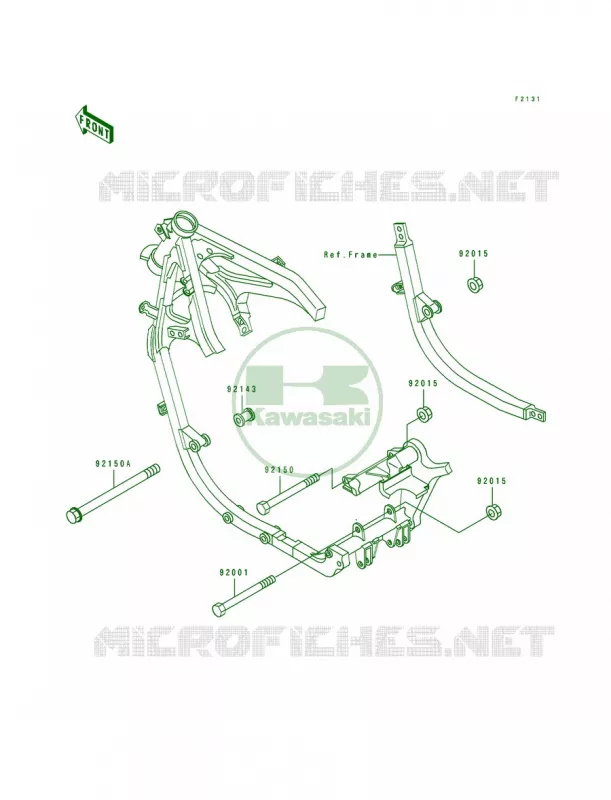 Frame Fittings Kawasaki MOTOS 500 1992 EX500  EX500-A6