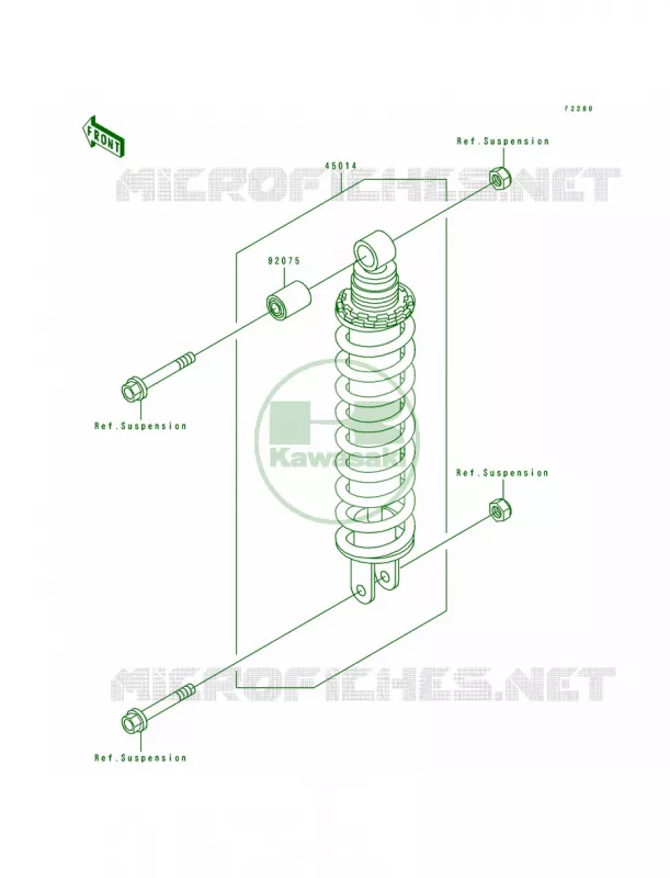 Shock Absorber Kawasaki MOTOS 500 1992 EX500  EX500-A6