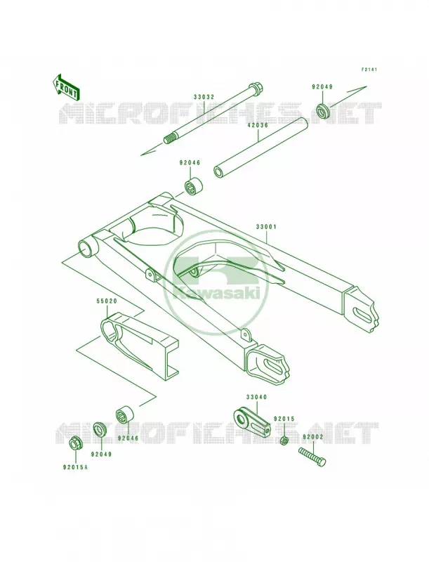 Swingarm Kawasaki MOTOS 500 1992 EX500  EX500-A6