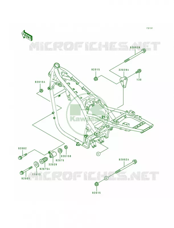 Frame Fittings Kawasaki MOTOS 1100 1992 ZR1100 Zephyr  ZR1100-A1
