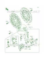 Front CaliperZR550 B1B2B3 pour Kawasaki Zephyr 1992