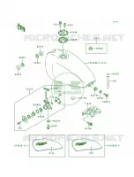 Fuel TankZR550 B1B2 pour Kawasaki Zephyr 1992