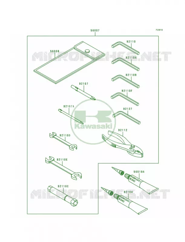Tool Kawasaki MOTOS 550 1992 Zephyr  ZR550-B3
