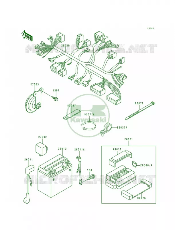 Electrical Equipment Kawasaki MOTOS 750 1992 Zephyr 750  ZR750-C2