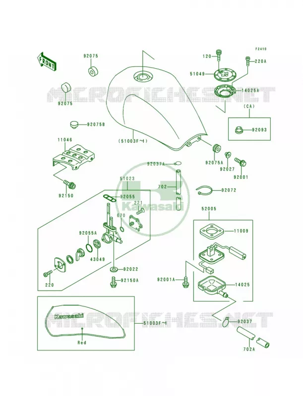 Fuel Tank Kawasaki MOTOS 750 1992 Zephyr 750  ZR750-C2