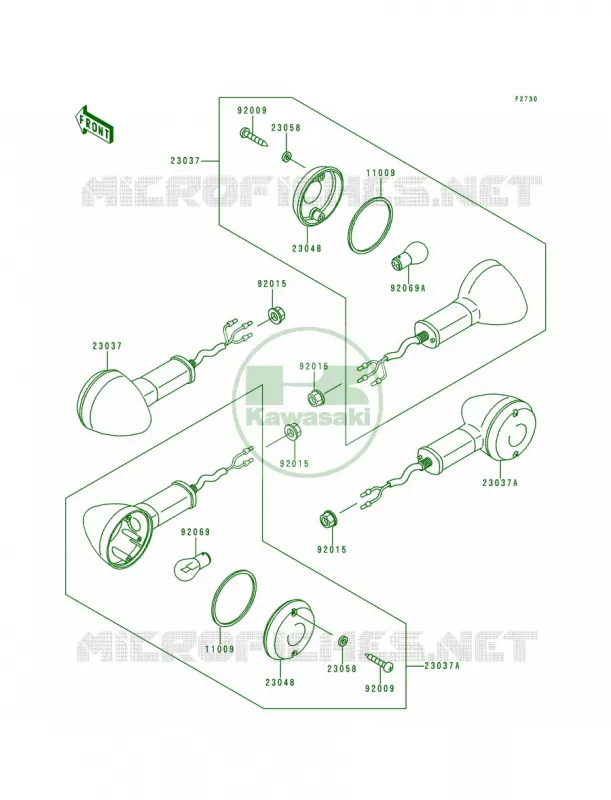 Turn Signal Kawasaki MOTOS 750 1992 Zephyr 750  ZR750-C2