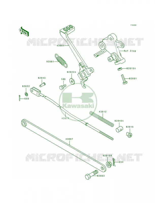 Brake PedalTorque Link Kawasaki MOTOS 500 1991 EX500  EX500-A5