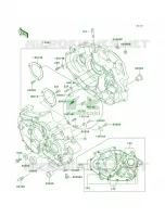 Crankcase pour Kawasaki KLX650R 1996