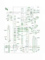 Front Fork pour Kawasaki KLX650R 1996