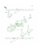 Gear Change DrumShift Forks pour Kawasaki KLX650R 1996